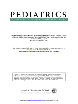 Christian Guilleminault, Luciana Palombini, Rafael Pelayo and Ronald D. Chervin 2003;111;e17 Pediatrics