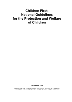 Children First: National Guidelines for the Protection and Welfare of Children