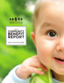 BENEFIT REPORT COMMUNITY 2011