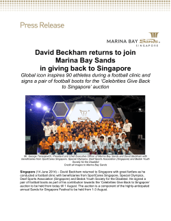 David Beckham returns to join Marina Bay Sands