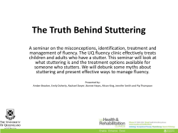 The Truth Behind Stuttering