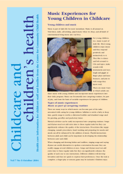 Music Experiences for Young Children in Childcare