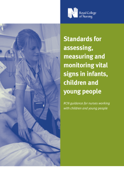 Standards for assessing, measuring and monitoring vital