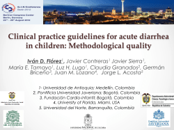 Clinical practice guidelines for acute diarrhea in children: Methodological quality