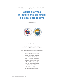 Acute diarrhea in adults and children: a global perspective