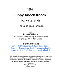 104 Funny Knock Knock Jokes 4 kids (The Joke Book for Kids)