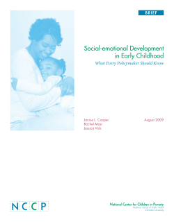Social-emotional Development in Early Childhood What Every Policymaker Should Know