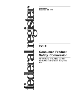 federal register Consumer Product Safety Commission Part III
