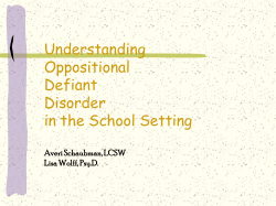Understanding Oppositional Defiant Disorder
