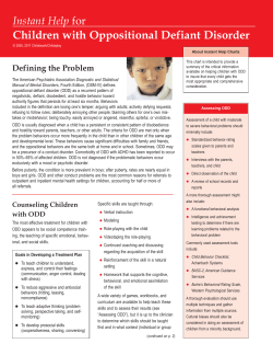 Children with Oppositional Defiant Disorder Instant Help Defining the Problem