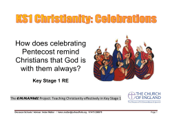 How does celebrating Pentecost remind Christians that God is