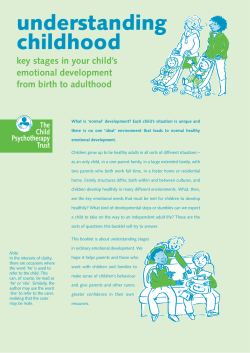 understanding childhood key stages in your child’s emotional development