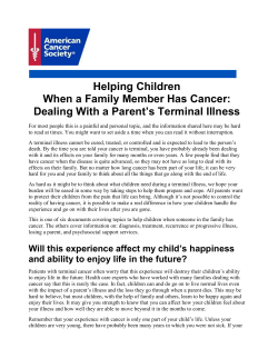 Helping Children When a Family Member Has Cancer: