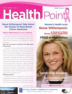 Reese Witherspoon: FREE e-newsletter Women’s Health Issue Reese Witherspoon Talks About