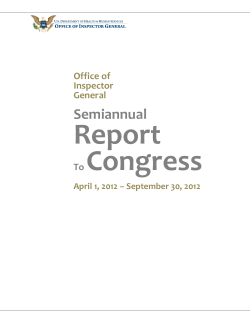 Report Congress Semiannual Office of