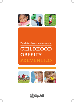 CHILDHOOD OBESITY PREVENTION Population-based approaches to