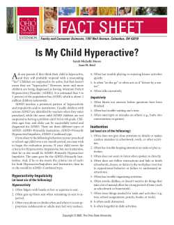 Is My Child Hyperactive? A