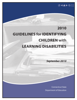 2010 Guidelines for identifyinG CHildRen with leaRninG disabilities