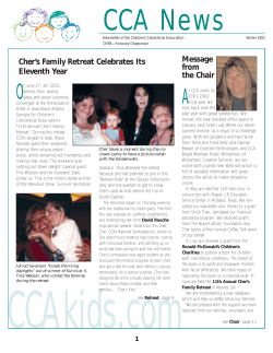 CCA News O A Cher’s Family Retreat Celebrates Its