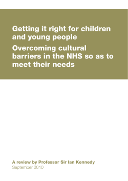 Getting it right for children and young people Overcoming cultural
