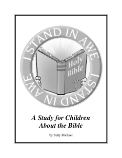 A Study for Children About the Bible  by Sally Michael