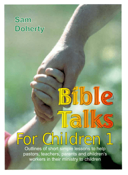 Bible Talks For Children 1 Sam