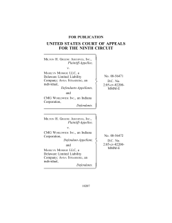   UNITED STATES COURT OF APPEALS FOR THE NINTH CIRCUIT