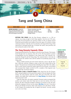 Tang and Song China 1