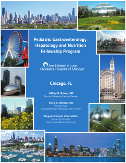 Pediatric Gastroenterology, Hepatology and Nutrition Fellowship Program Chicago, IL