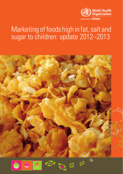 Marketing of foods high in fat, salt and