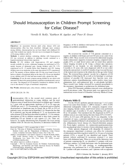 Should Intussusception in Children Prompt Screening for Celiac Disease?