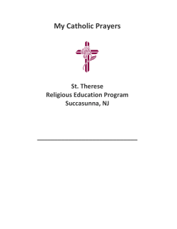 My Catholic Prayers  St. Therese Religious Education Program