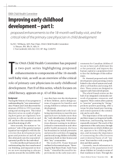 Improving early childhood development – part I: