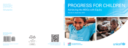 PROGRESS FOR CHILDREN Achieving the MDGs with Equity