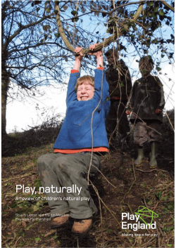 Play, naturally A review of children’s natural play Playwork Partnerships