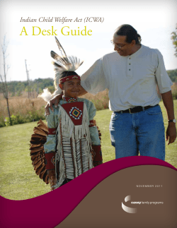 A Desk Guide  Indian Child Welfare Act (ICWA)