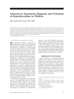 Advances in Assessment, Diagnosis, and Treatment of Hyperthyroidism in Children