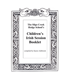 Children’s Irish Session Booklet The Sligo Creek