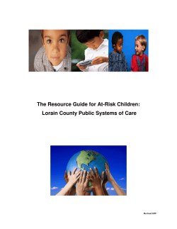 The Resource Guide for At-Risk Children: Revised 2/09
