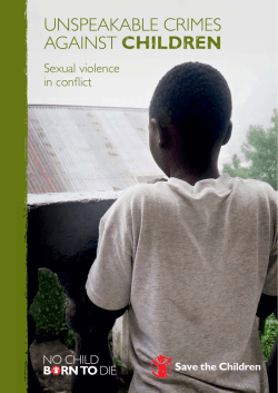 Unspeakable crimes against Children sexual violence