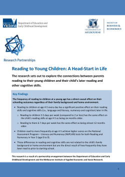 Reading to Young Children: A Head-Start in Life