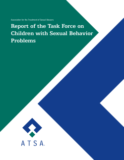 Report of the Task Force on Children with Sexual Behavior Problems