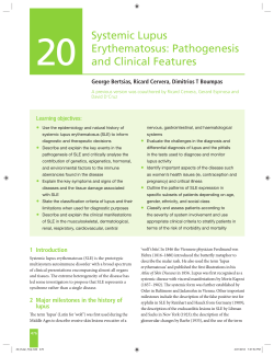 20 Systemic Lupus Erythematosus: Pathogenesis and Clinical Features