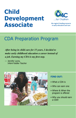 Child Development Associate CDA Preparation Program