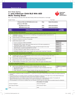 1- and 2-Rescuer Child BLS With AED Skills Testing Sheet