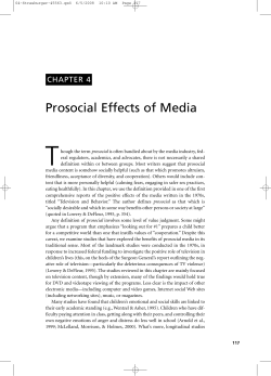 T Prosocial Effects of Media CHAPTER 4