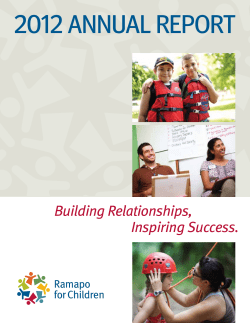 2012 ANNUAL REPORT Building Relationships, Inspiring Success.