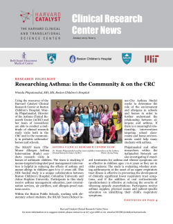 Researching Asthma: in the Community &amp; on the CRC