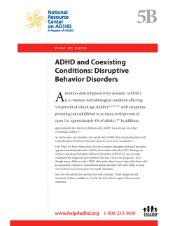 5B A ADHD and Coexisting Conditions: Disruptive