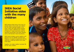 IKEA Social Initiative sides with the many children